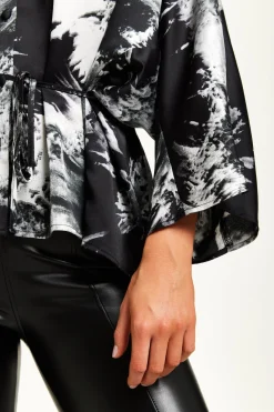 Abstract Print Shirt With Long Sleeves by Liquorish