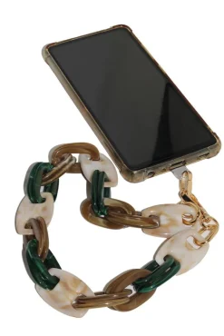 Acrylic Chain Phone Strap - Brown Mix by Goddiva Accessories