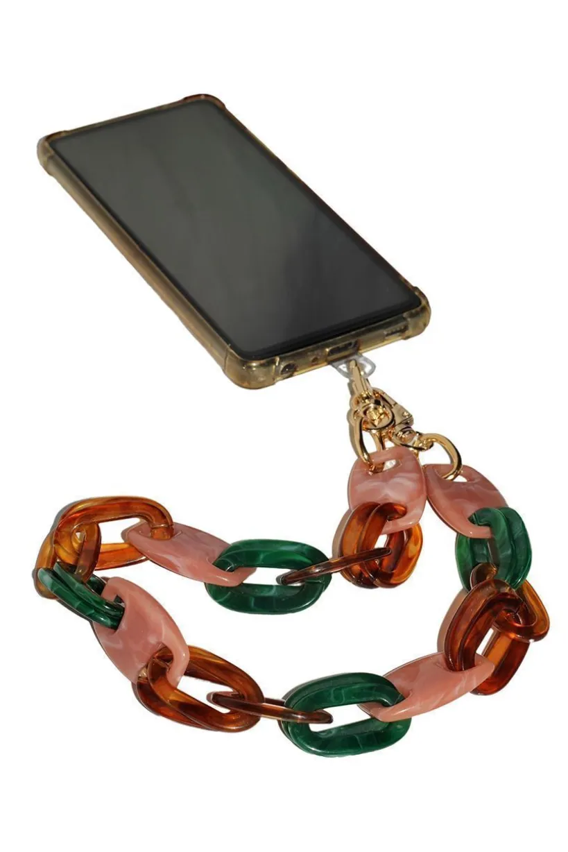 Acrylic Chain Phone Strap - Pink Mix by Goddiva Accessories