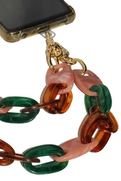 Acrylic Chain Phone Strap - Pink Mix by Goddiva Accessories