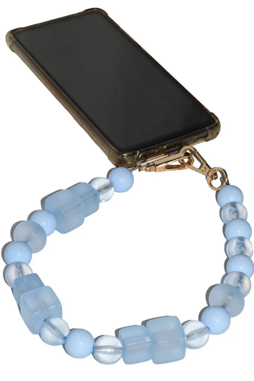 Acrylic Phone Strap - Matte Blue by Goddiva Accessories