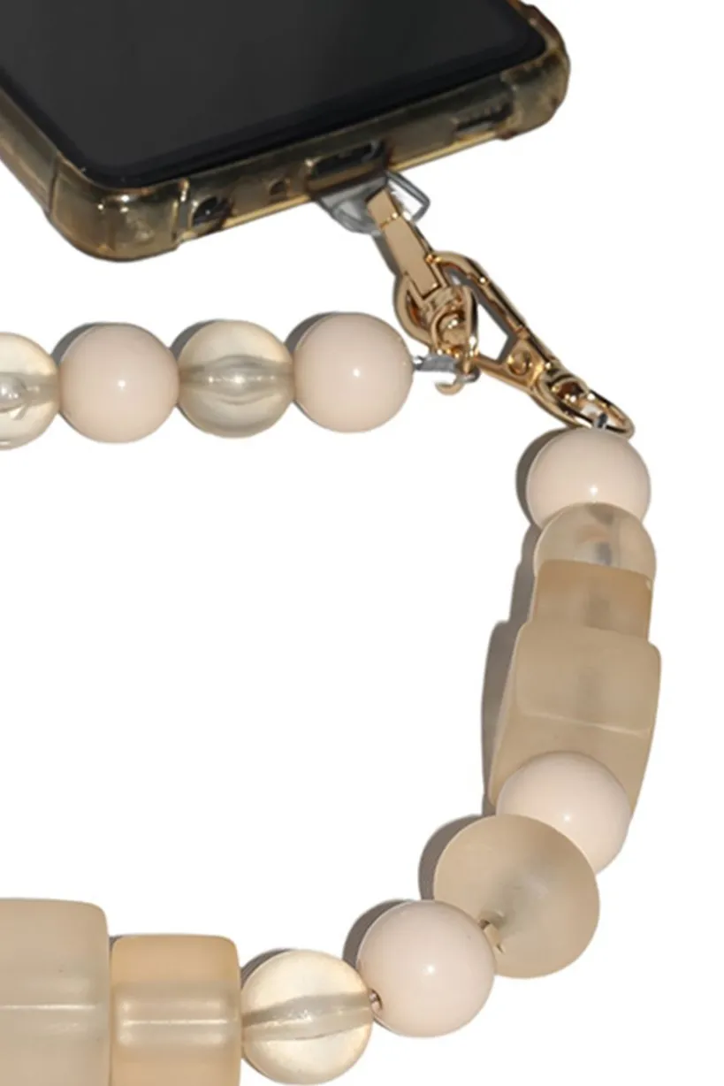 Acrylic Phone Strap - Matte Beige by Goddiva Accessories