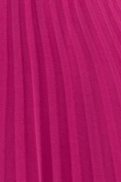 Balloon Sleeve Chiffon Maxi Dress - Magenta by Goddiva