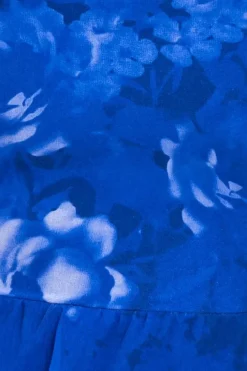 Bardot Asymmetric Handkerchief Tier Midaxi - Blue by Goddiva
