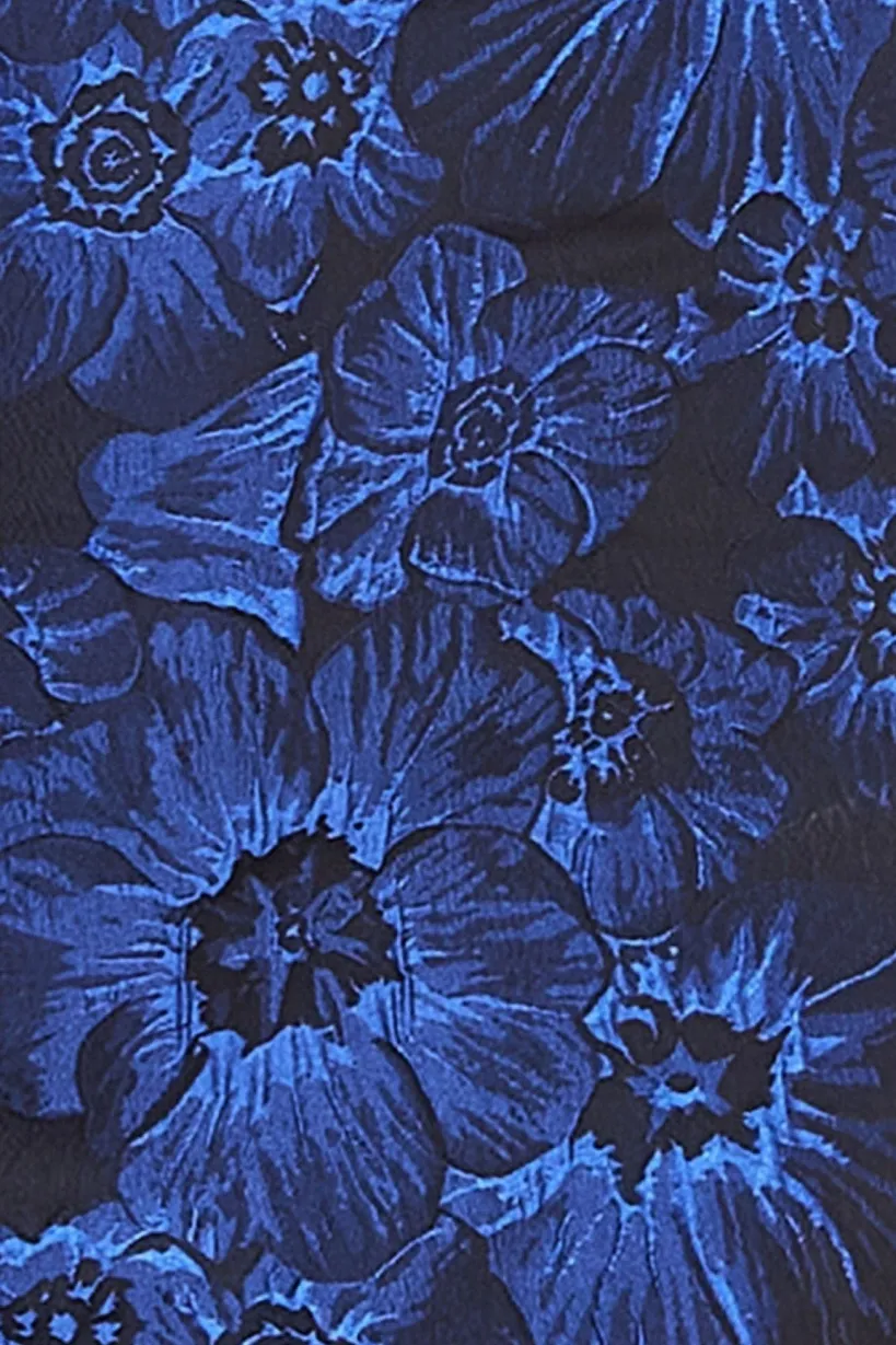 Bardot Jacquard Maxi Dress - Royal Blue by Goddiva