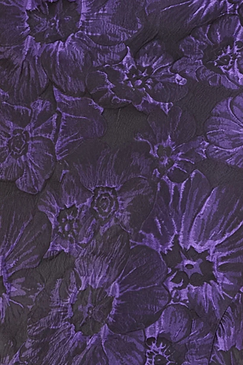 Bardot Jacquard Maxi Dress - Purple by Goddiva