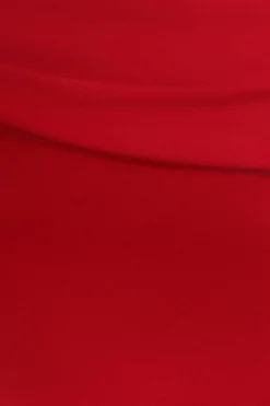 Bardot Pleated Maxi Dress - Red by Goddiva