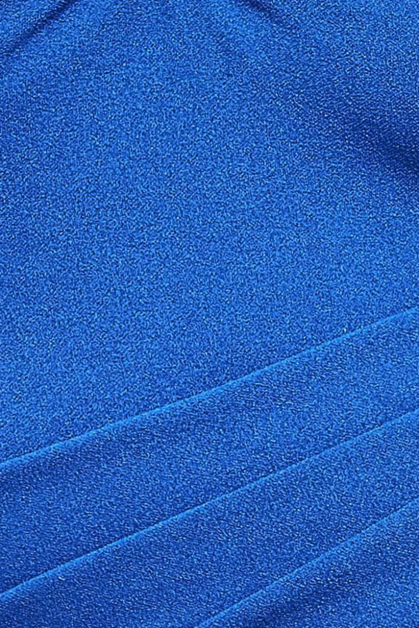 Bardot Pleated Maxi With Metal Trim Maxi Dress - Royalblue by Goddiva
