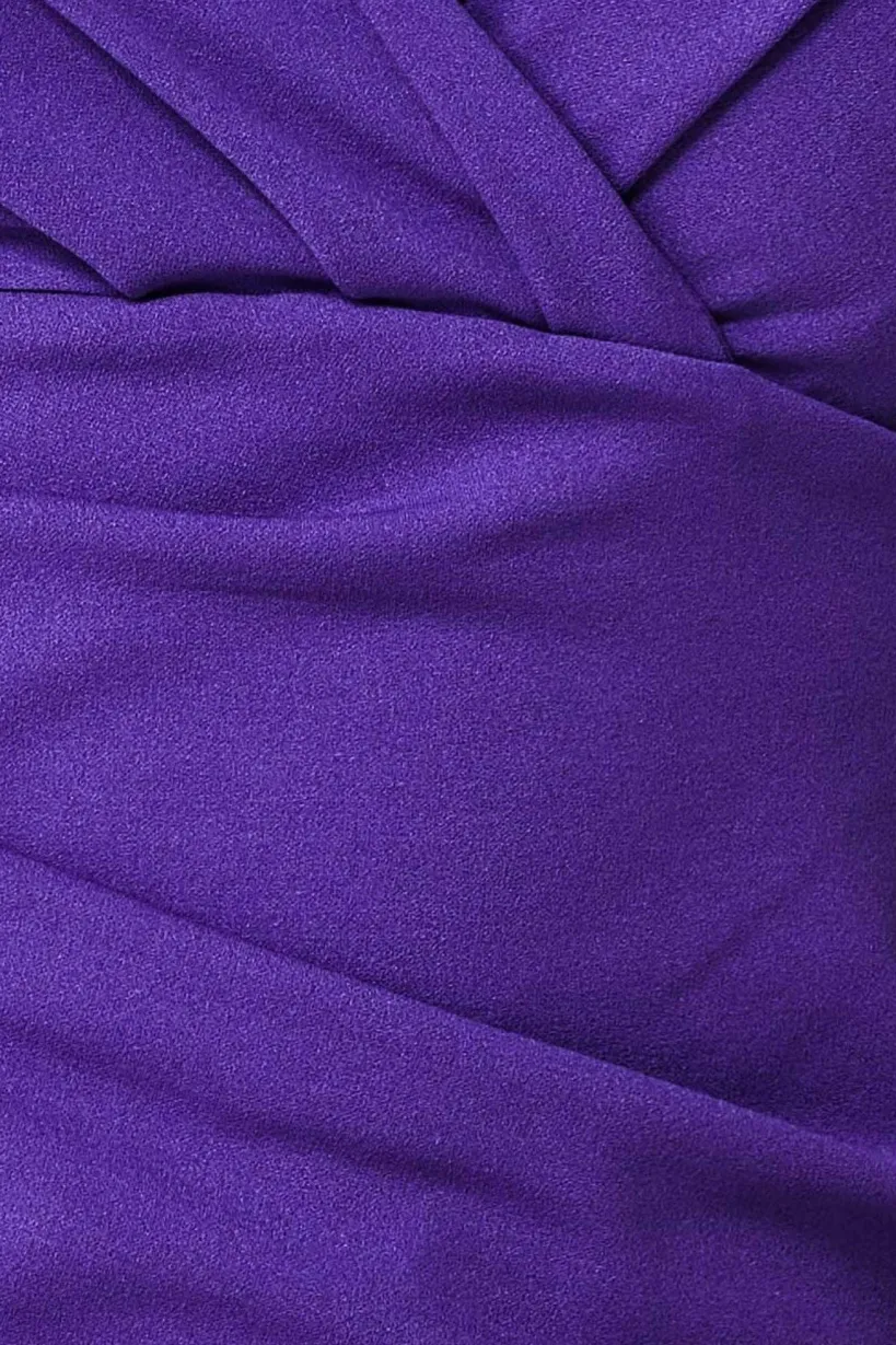 Bardot Scuba Jumpsuit - Purple by Goddiva