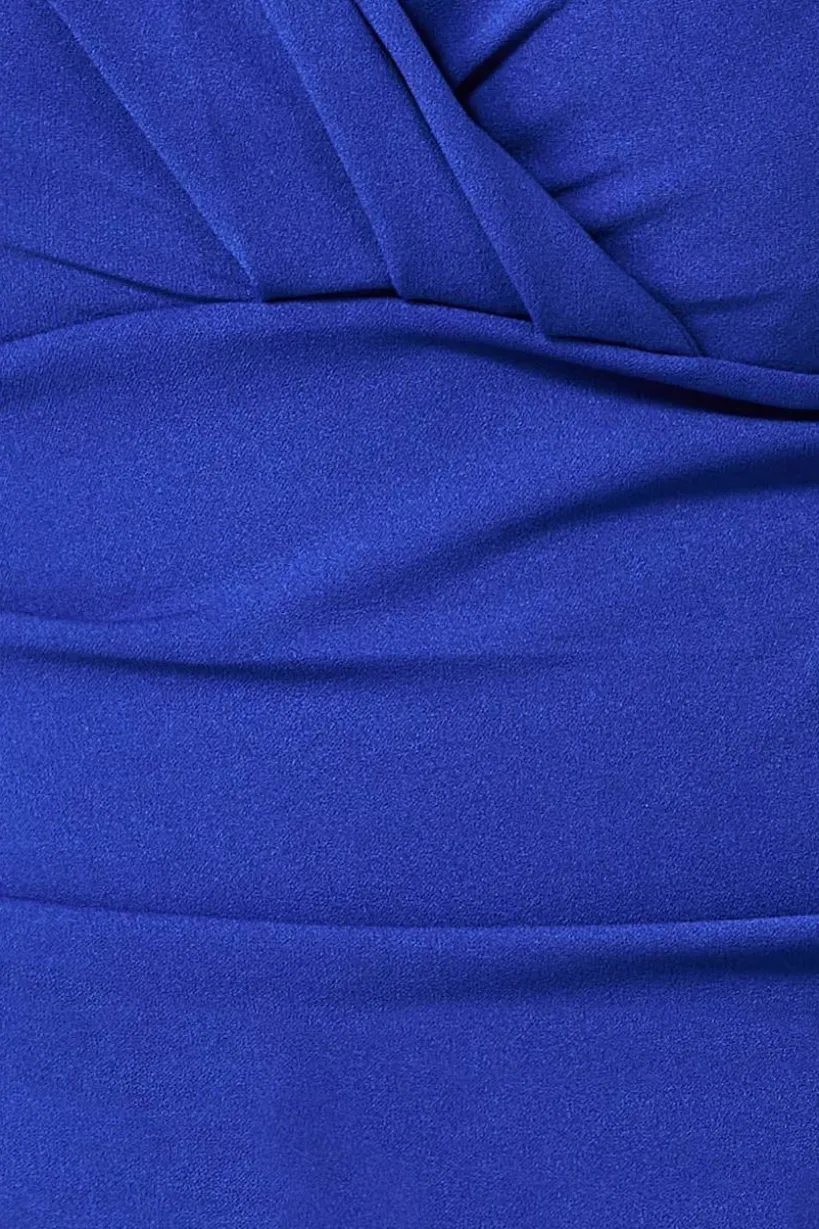 Bardot Scuba Jumpsuit - Royal Blue by Goddiva Plus