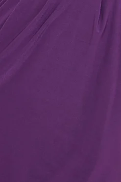 Batwing Sleeve Midi Dress - Purple by Goddiva