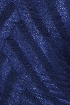 Bell Sleeve Mini Dress - Navy by Goddiva