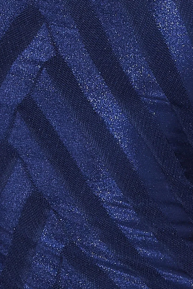 Bell Sleeve Mini Dress - Navy by Goddiva