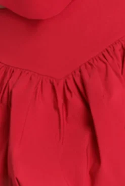Bengaline Balloon Mini Skirt - Red by Goddiva