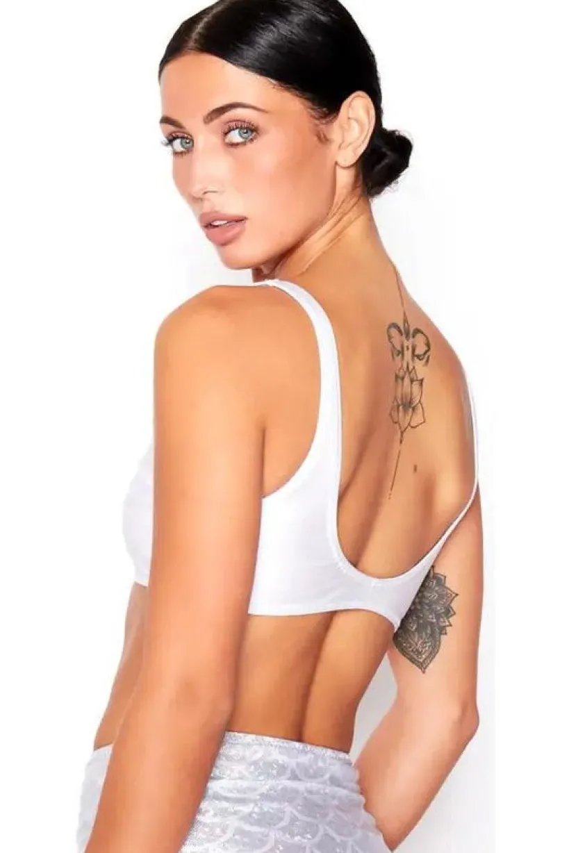 Bikini Crop Top In White by Maribela