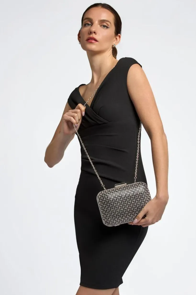Black Diamante Clutch Bag by Aftershock London