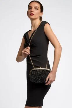 Black Pearl Clutch Bag by Aftershock London