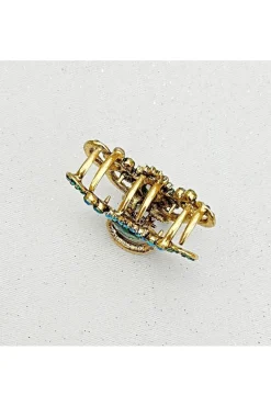 Blue Hair Claw Clip With Gems by QueenMee Accessories