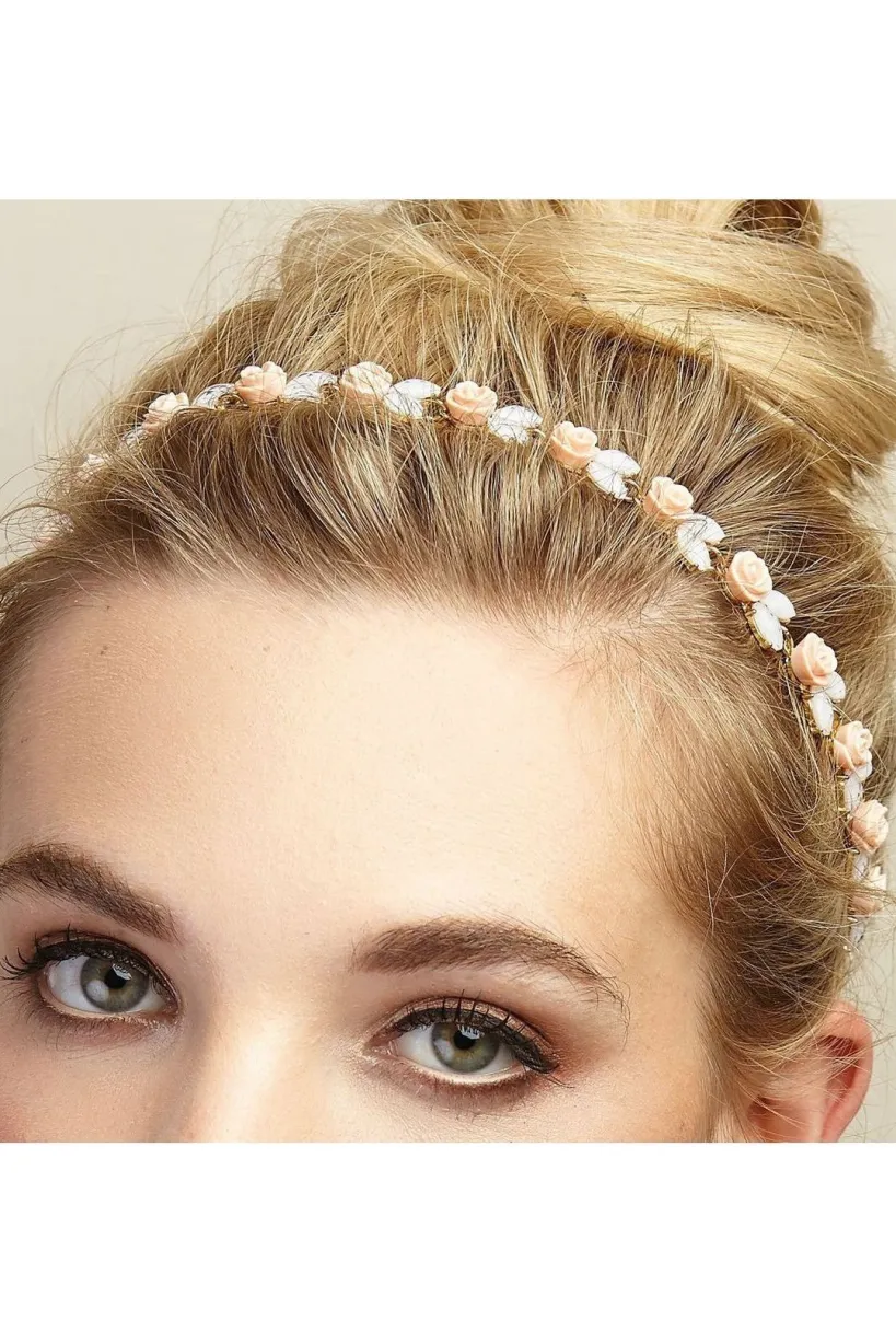 Bridesmaid Headband With Roses by QueenMee Accessories