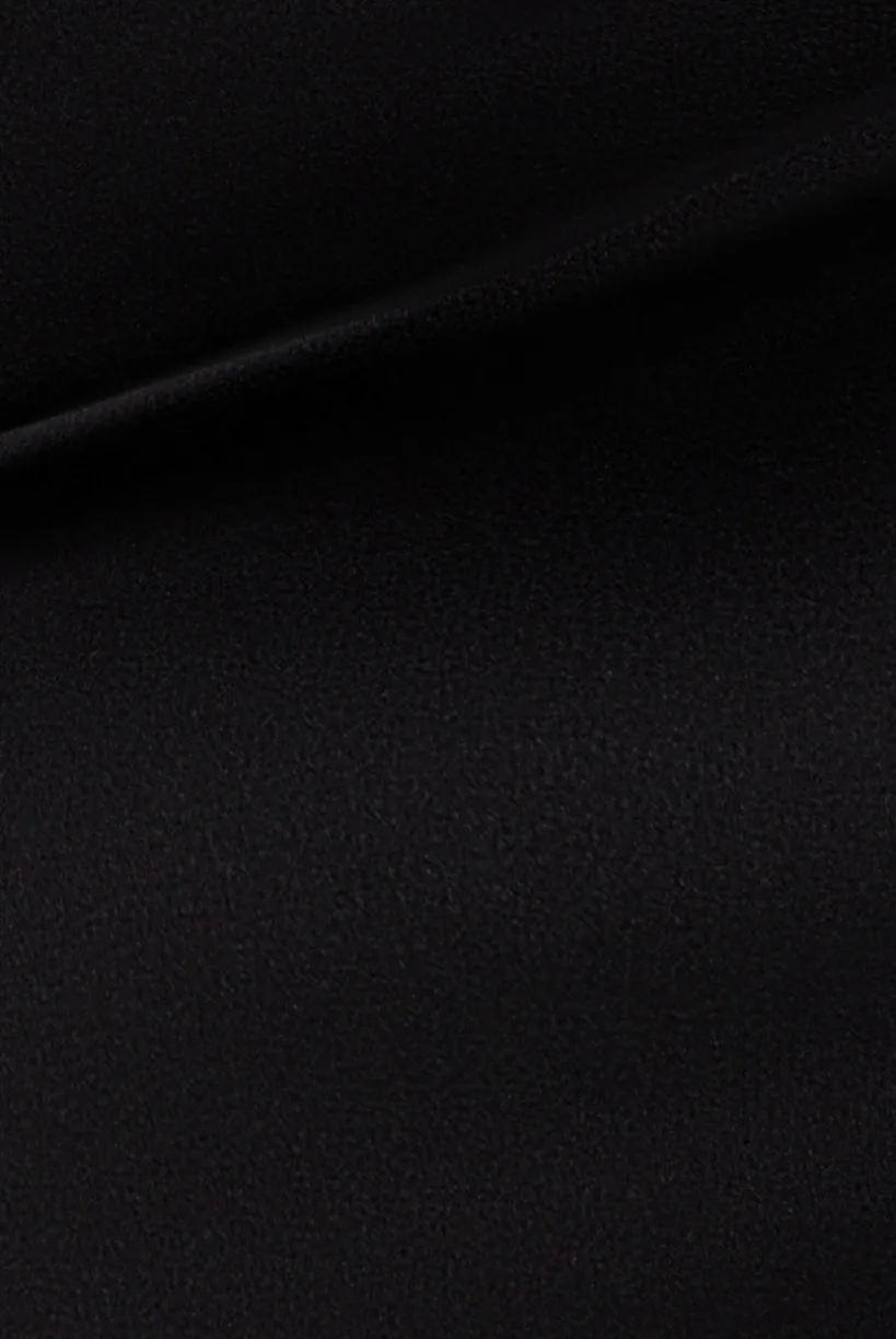 Chiffon Cuffed Balloon Sleeve Scuba Maxi Dress - Black by Goddiva