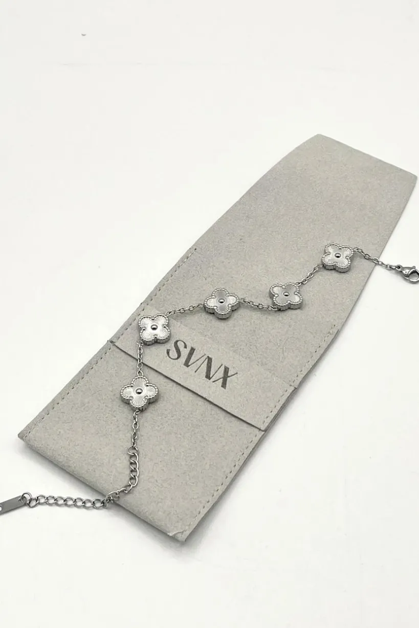Clover Bracelet In Silver by SVNX