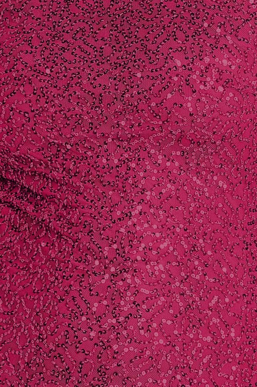 Cowl Back Sequin Maxi - Burgundy by Goddiva