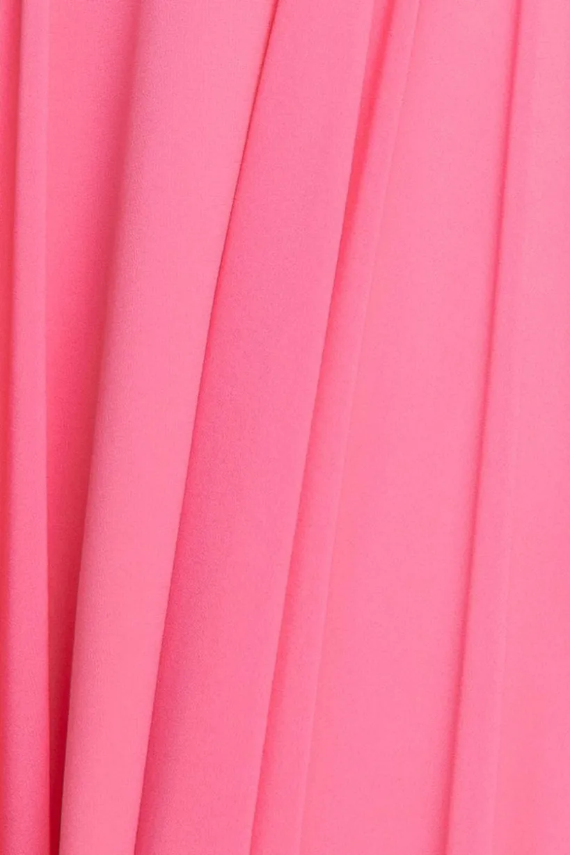 Cowl Neck A-Line Chiffon Maxi Dress - Coral by Goddiva