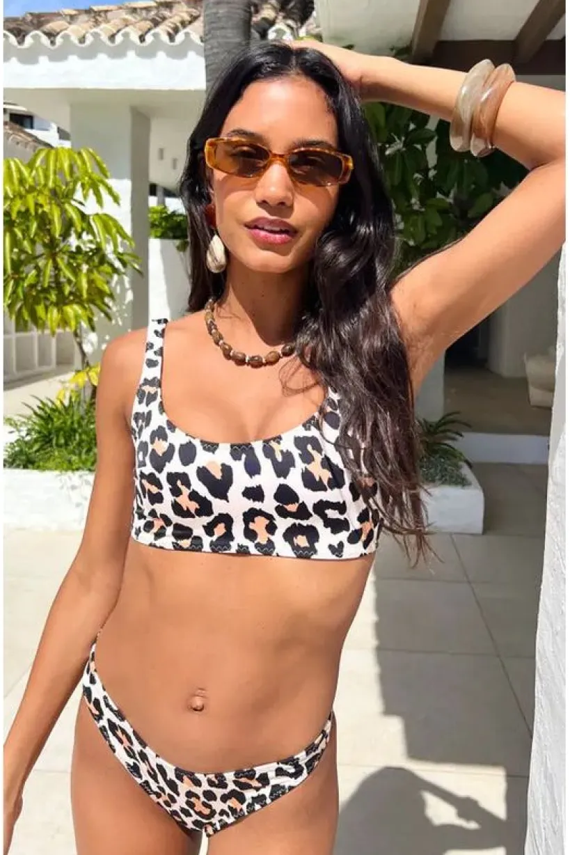 Cream Leopard Bikini by Maribela