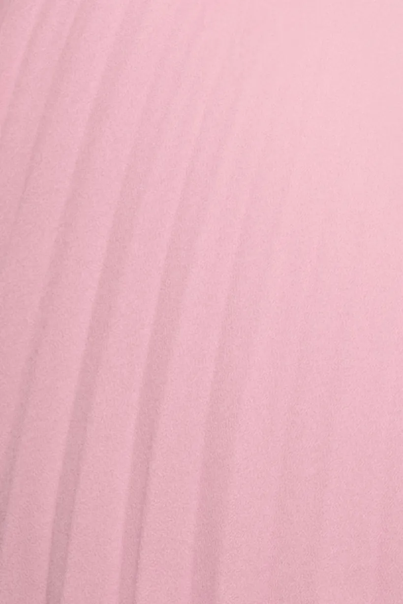 Crochet & Pleated Top Midi Dress - Blush Pink by Goddiva