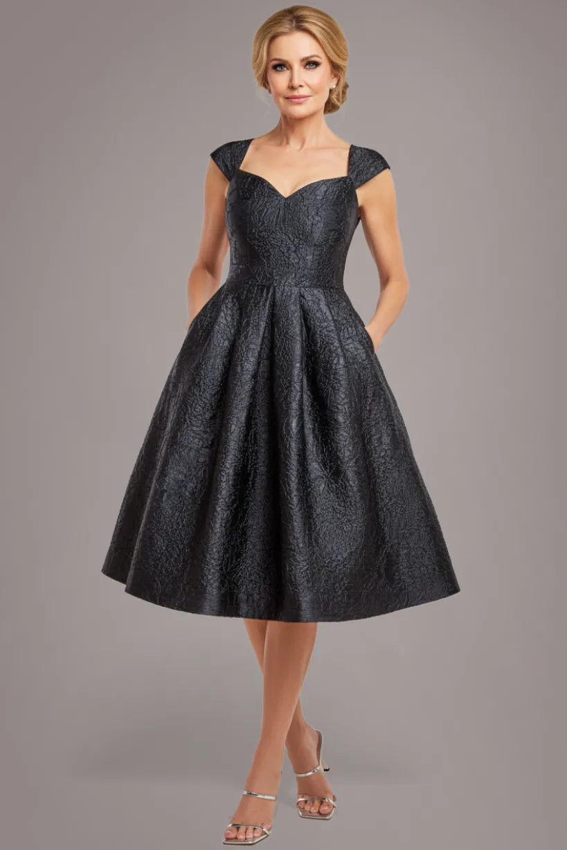 Crushed Satin Sleeveless A Line Midi Dress - Black by Goddiva