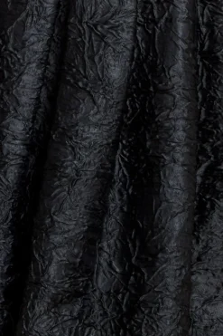 Crushed Satin Sleeveless A Line Midi Dress - Black by Goddiva