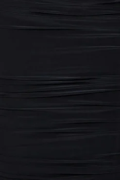 Cut Out Ruched Midi With Drawstring - Black by City Goddess