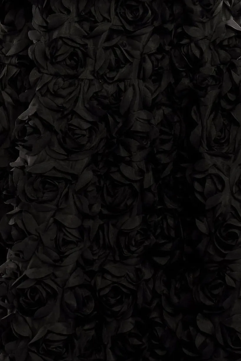 3D Floral Mesh Midaxi Skirt by Goddiva