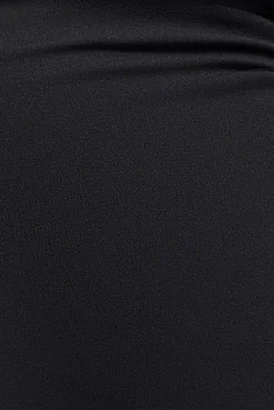 Diamante Embellished Neck Bodycon Maxi Dress - Black by Goddiva