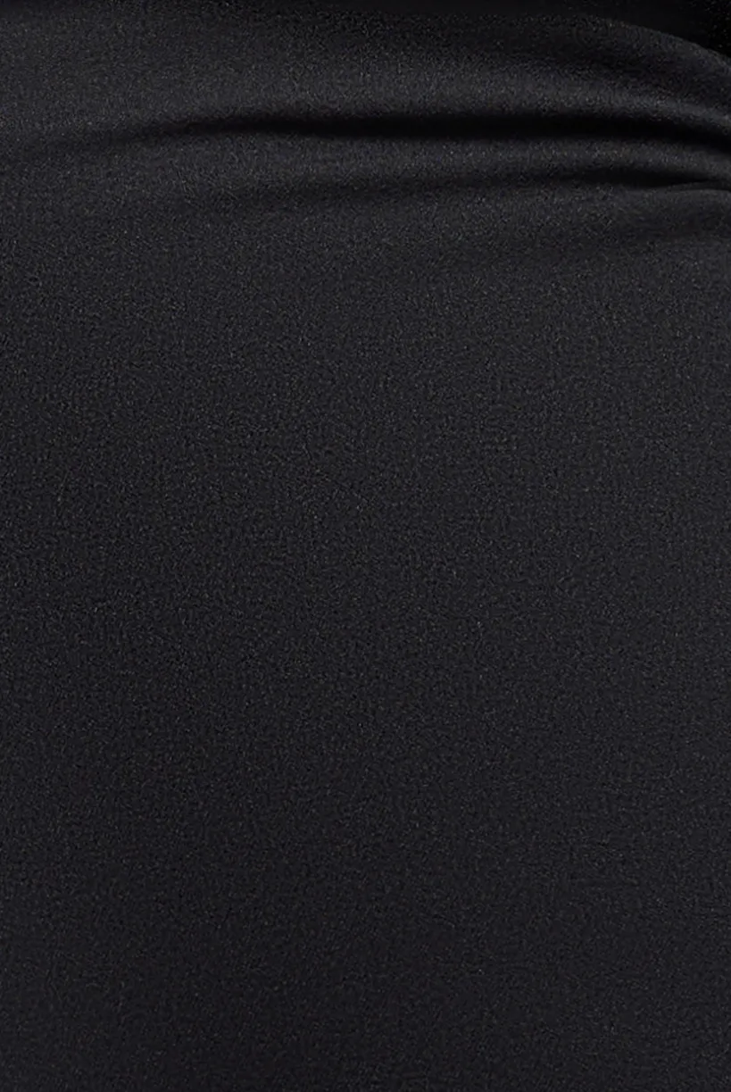 Diamante Embellished Neck Bodycon Maxi Dress - Black by Goddiva