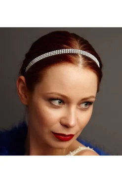 Diamante Headband With Elastic by QueenMee Accessories