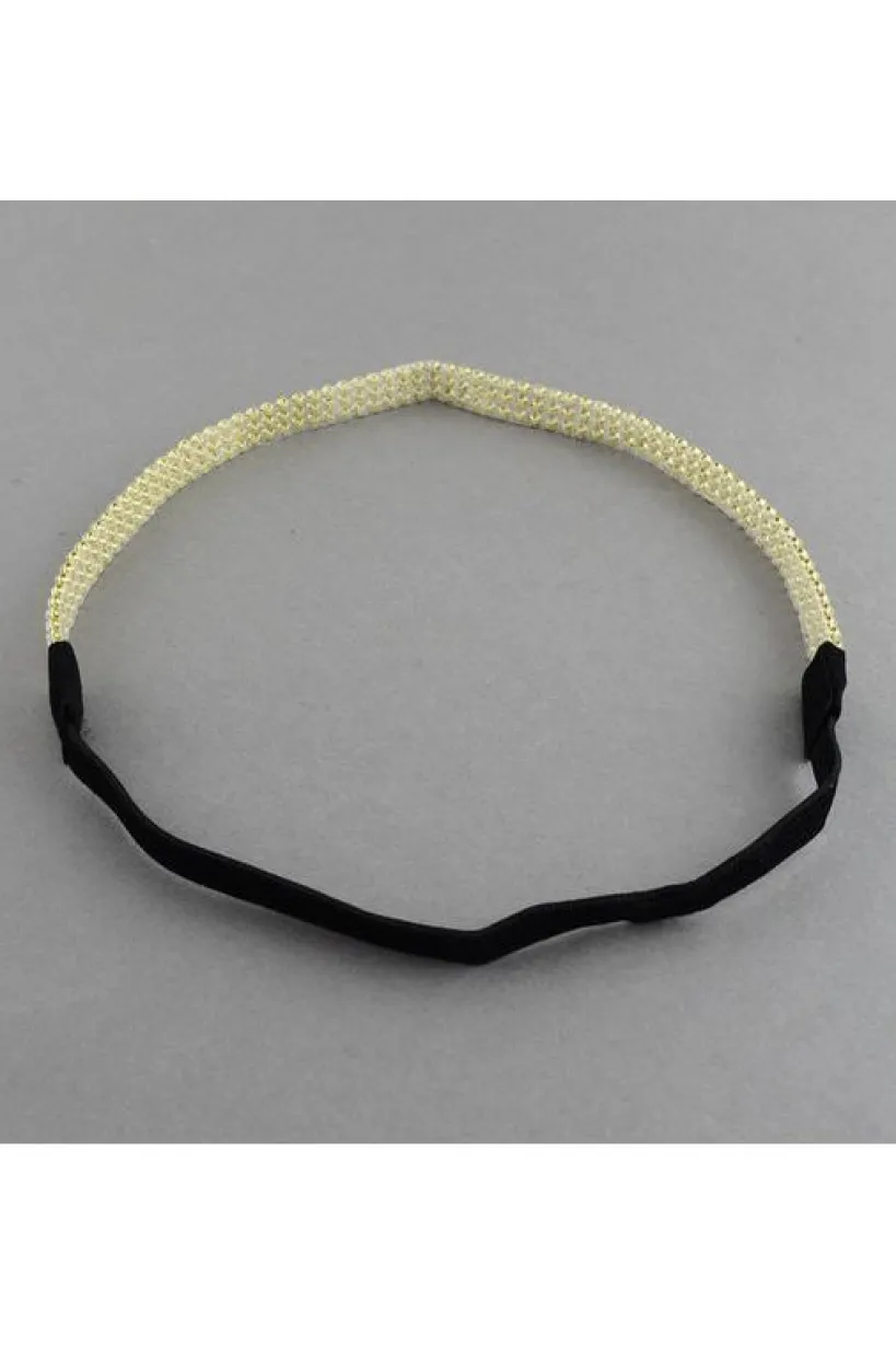 Diamante Headband With Elastic by QueenMee Accessories