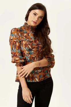 Divine Floral Print Top Long Sleeves Tuscany by Liquorish