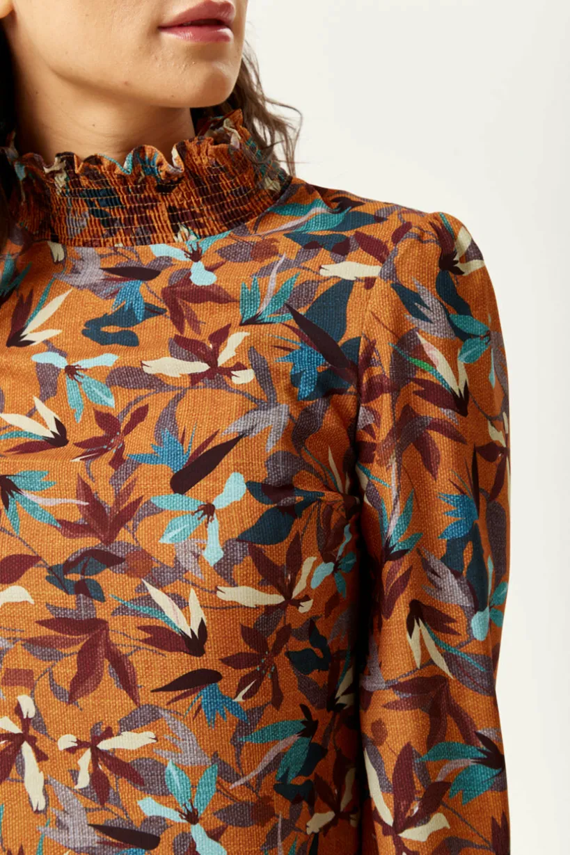 Divine Floral Print Top Long Sleeves Tuscany by Liquorish