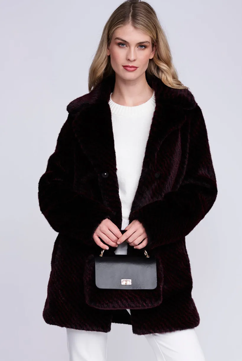 Donatella Coat - Burgundy by Pia Rossini