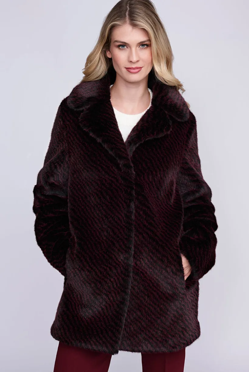 Donatella Coat - Burgundy by Pia Rossini