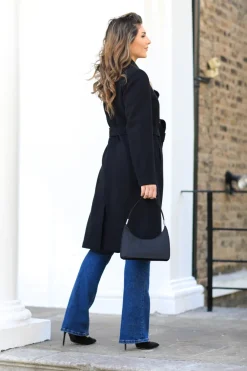 Double Breasted Shawl Collar Coat by Double Second