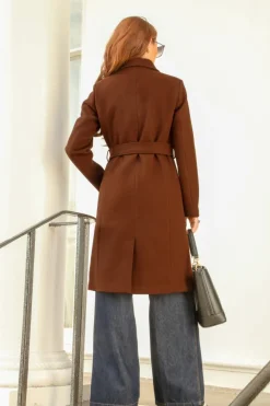 Double Breasted Shawl Collar Coat by Double Second