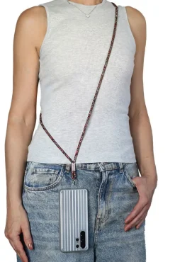 Embellished Phone Strap - Red & Green by Goddiva Accessories