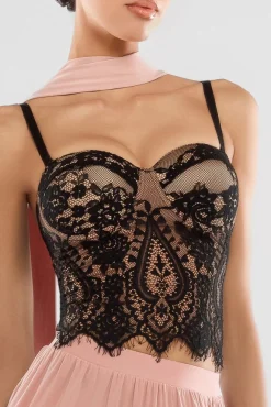 Embroidered Lace Corset by Goddiva