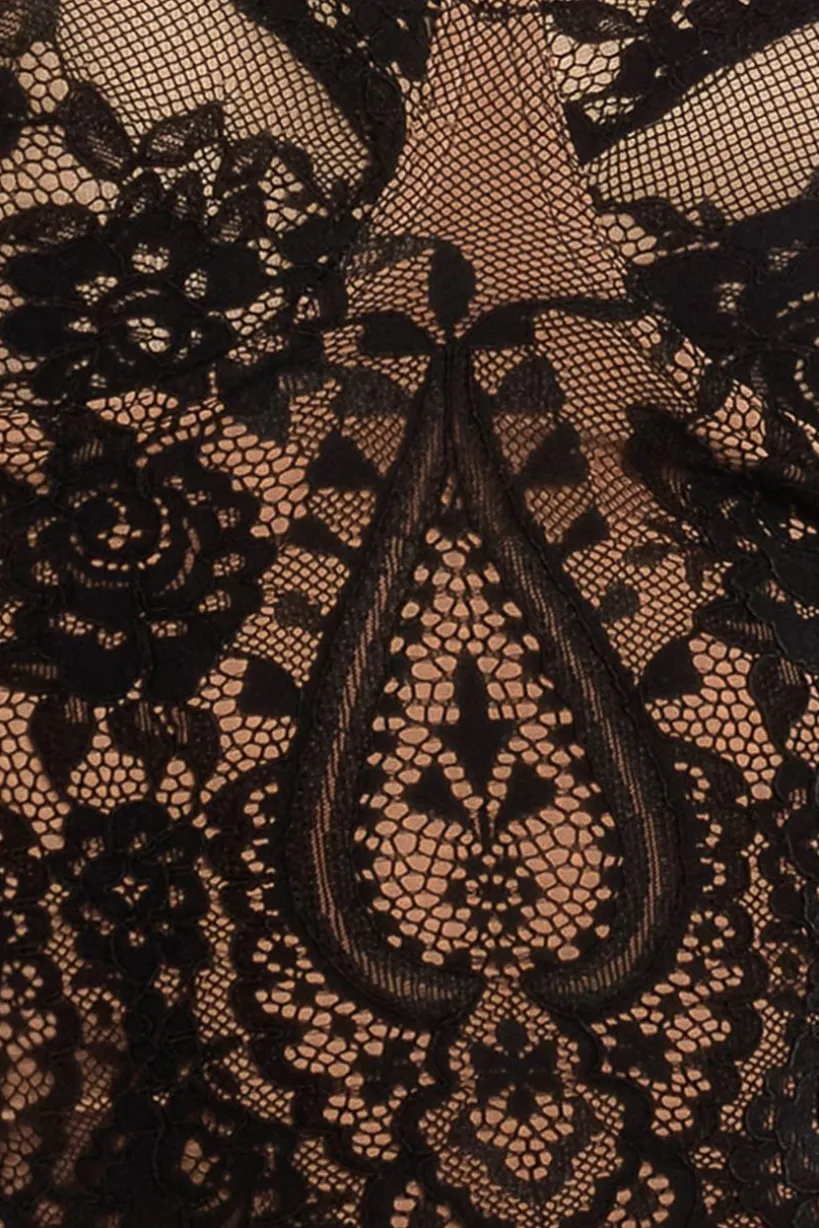 Embroidered Lace Corset by Goddiva