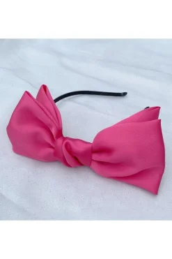 Fascinator Bow Headband Hot Pink by QueenMee Accessories