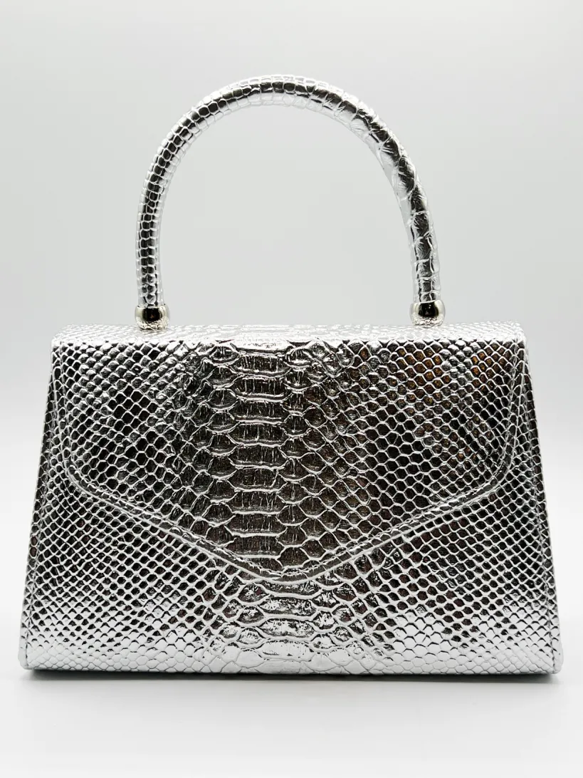Faux Snakeskin Mini Bag by SVNX