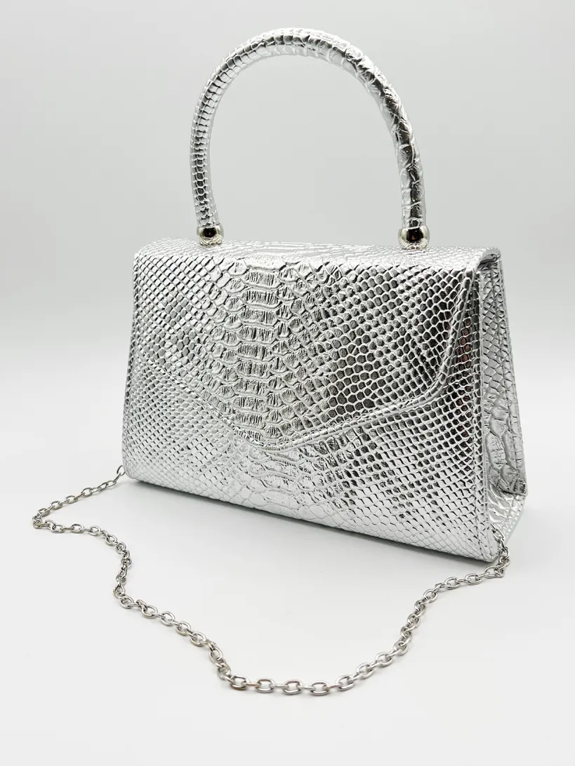 Faux Snakeskin Mini Bag by SVNX