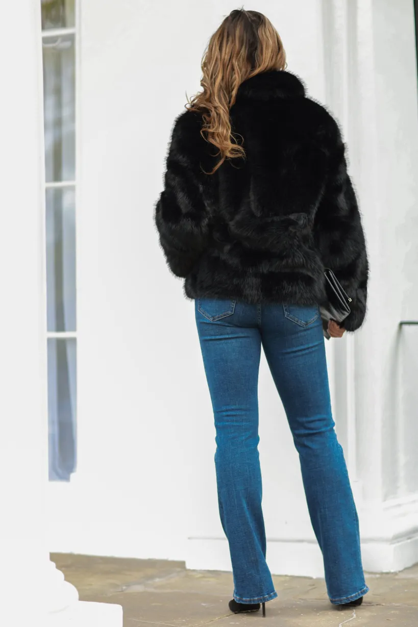 Faux Soft Fur Jacket by Double Second